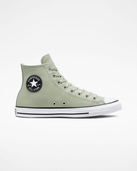 Pánské Boty Vysoké Converse Chuck Taylor All Star Læder Olivy Zelené | CZ SOXL78